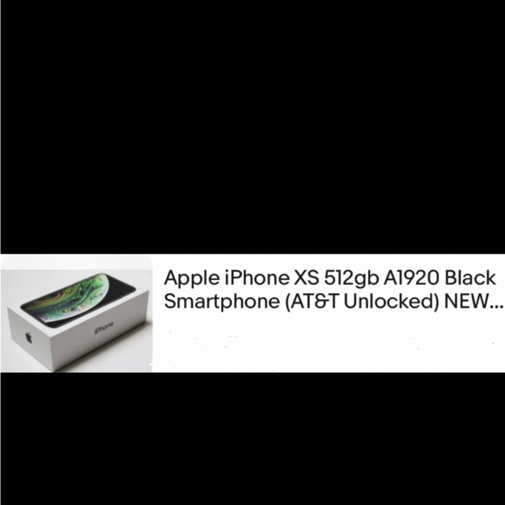 NEW, 512GB, UNLOCKED Apple iPhone XS Black Smartphone